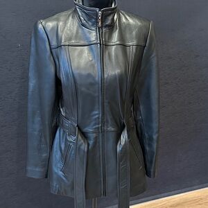 Jones New York Black Leather Jacket